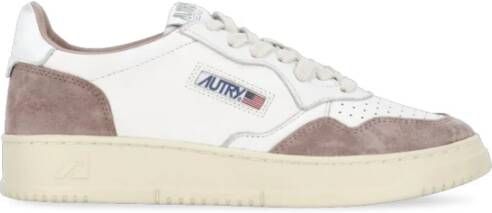 Autry Witte Leren en Stoffen Sneakers White Dames