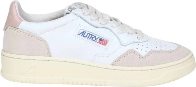 Autry Witte leren en suède sneakers White Dames