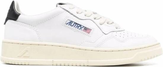 Autry Lage zwarte tab-sneakers White Dames