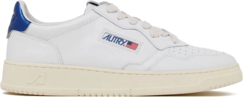 Autry Witte en Blauwe Medalist Low Sneakers White Dames