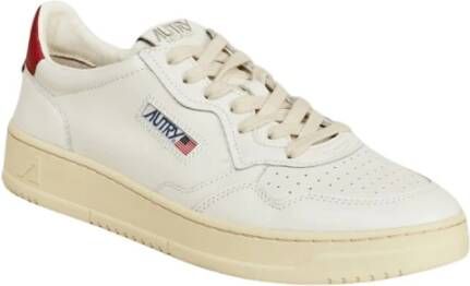 Autry Upgrade je Sneaker Game met Witte en Rode Leren Sneakers voor Mannen White Heren