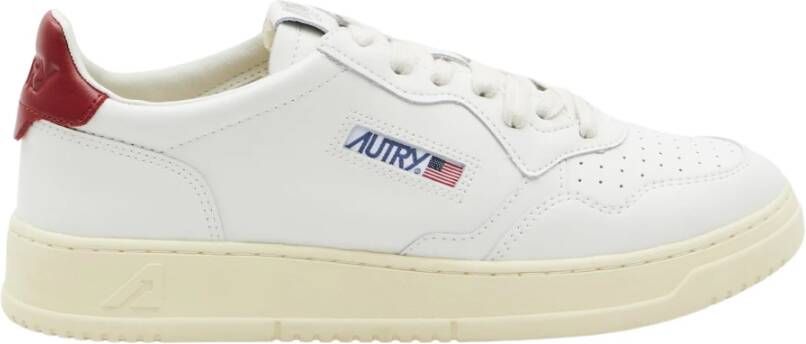 Autry Witte Leren Lage Sneakers White Heren