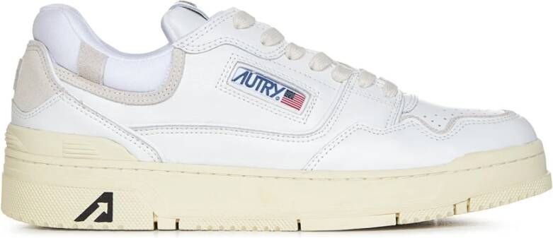 Autry Witte Leren Lage Sneakers White Heren