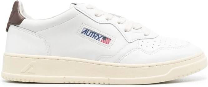 Autry Vintage Low-Top Wit Bruin Sneakers White Heren