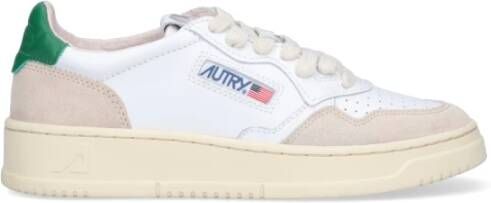 Autry Witte Leren Lage Sneakers Wit Dames