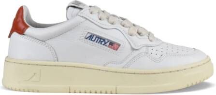 Autry Witte Leren Lage Sneakers Wit Dames