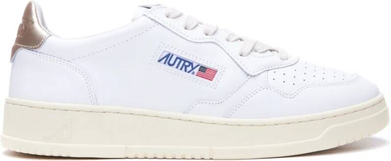 Autry Witte Leren Lage Sneakers Wit Heren