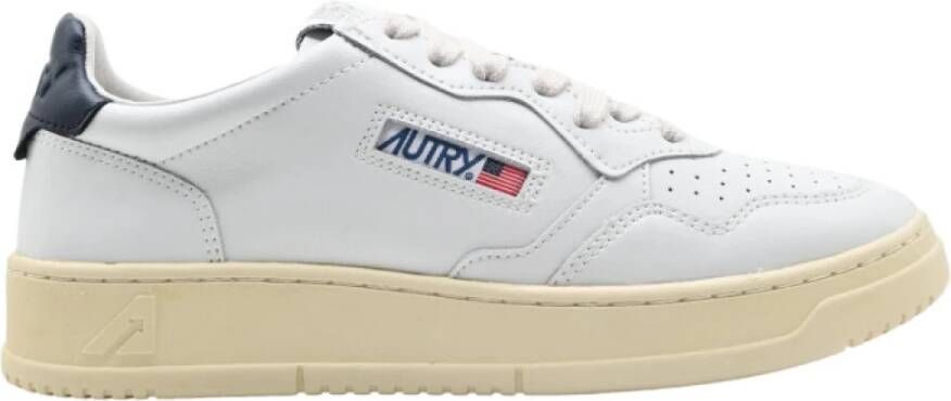 Autry Witte Leren Lage Top Sneakers White Dames