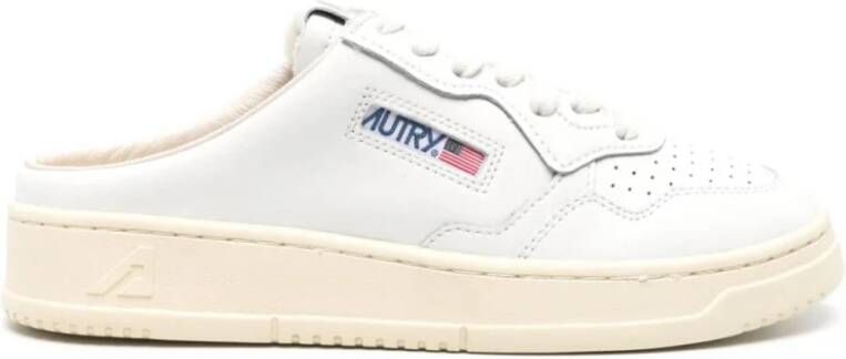 Autry Witte Leren Mules Sneakers White Dames