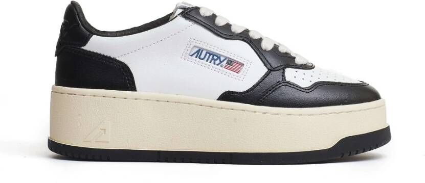 Autry Witte Leren Platform Sneakers