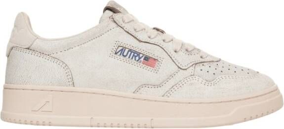 Autry Witte Leren Sneakers Klassieke Stijl