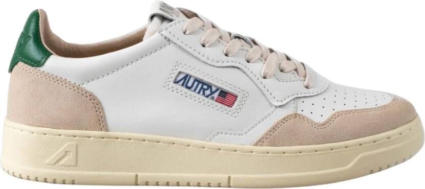 Autry Witte leren sneakers met beige suède