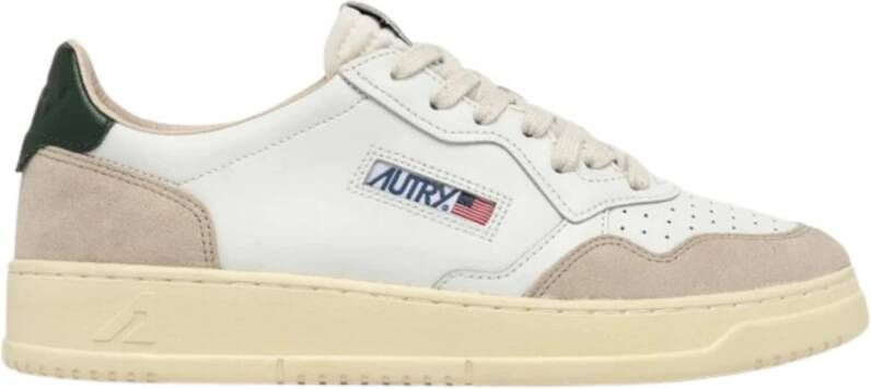 Autry Witte leren sneakers met groene hiel geïnspireerd op jaren 80 design White Heren - Foto 6