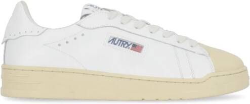 Autry Witte Leren Sneakers met Bob Lutz Print White Heren