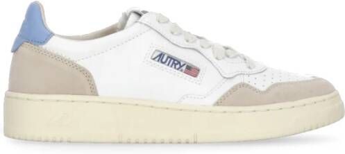 Autry Witte Leren Sneakers met Contrasterende Details