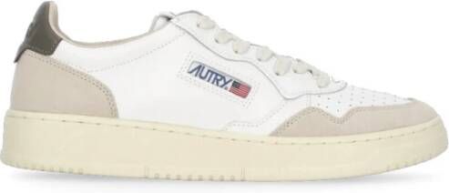 Autry Witte Leren Sneakers met Contrasterende Details