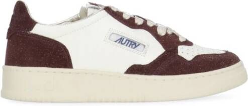 Autry Witte Leren Sneakers met Contrasterende Details