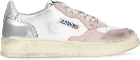 Autry Witte Leren Sneakers met Contrasterende Details White Dames