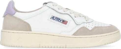 Autry Witte Leren Sneakers met Contrasterende Details White Dames