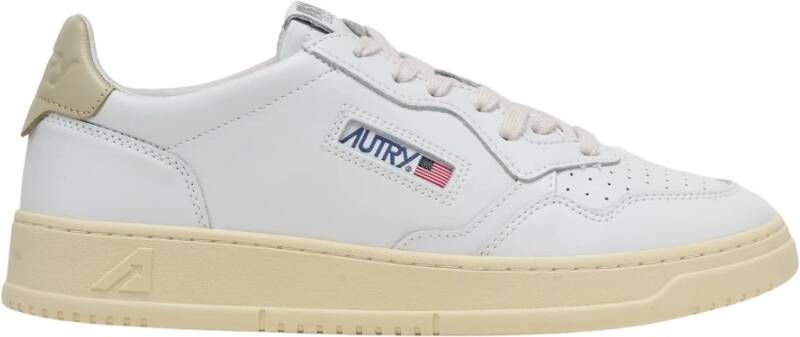 Autry Witte leren sneakers met crèmedetails