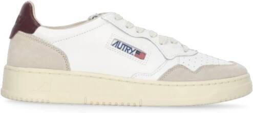 Autry Witte Leren Sneakers met Geborduurd Logo