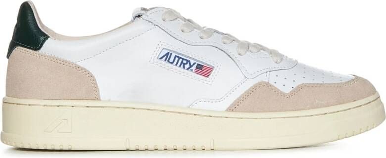 Autry Witte leren sneakers met groene hiel geïnspireerd op jaren 80 design White Heren - Foto 18