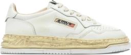 Autry Witte Leren Sneakers met Geperforeerde Details