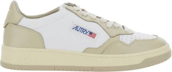 Autry Witte leren sneakers met logo