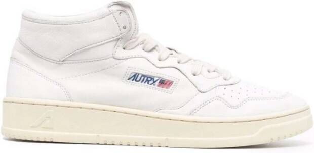 Autry Witte High-Top Sneakers Met Geperforeerde Details White