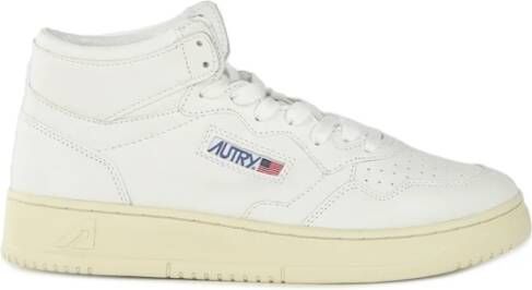 Autry Witte High-Top Sneakers Met Geperforeerde Details White