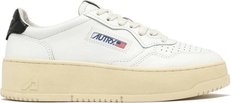 Autry Lage Platform Sneaker met Warme Voering White Dames