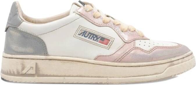 Autry Witte Leren Sneakers met Roze Accenten - Foto 2