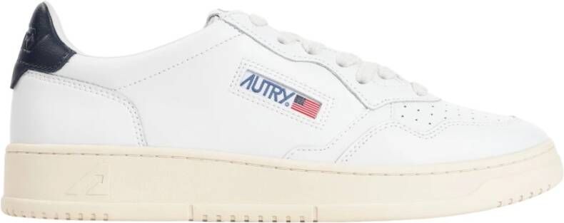 Autry Witte Leren Sneakers Ronde Neus White Heren