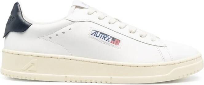 Autry Witte Leren Sneakers Wit Heren