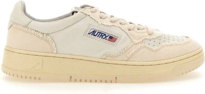Autry Witte Leren Sneakers Wit Heren