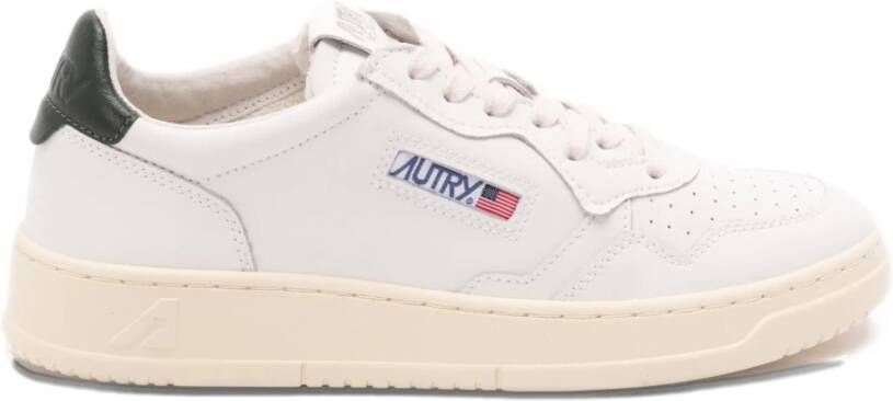 Autry Witte Leren Tennisschoenen