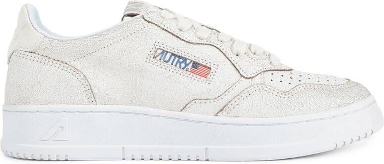 Autry Witte Leren Veterschoenen