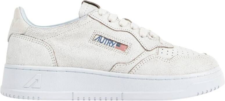 Autry Witte Leren Veterschoenen
