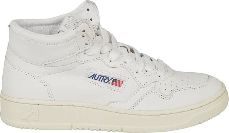 Autry Witte High-Top Sneakers Met Geperforeerde Details White