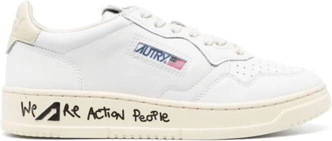 Autry Witte sneakers met geverfde zool voor vrouwen White Dames
