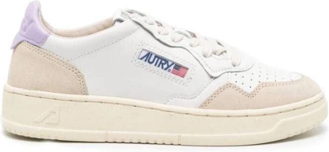 Autry Witte Medalist Sneakers met Logo Patch Multicolor Dames
