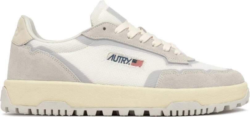 Autry Witte Mesh Leren Sneakers
