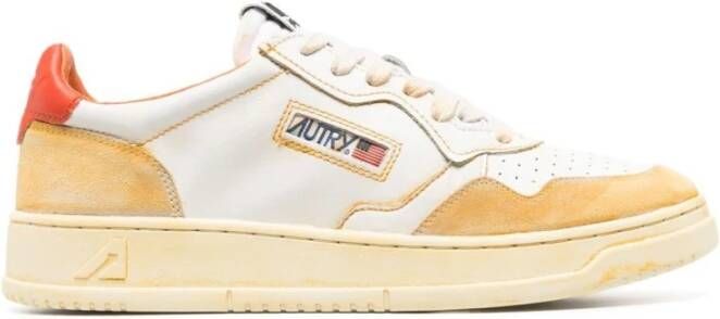 Autry Witte Panelled Lage Top Sneakers Multicolor Heren