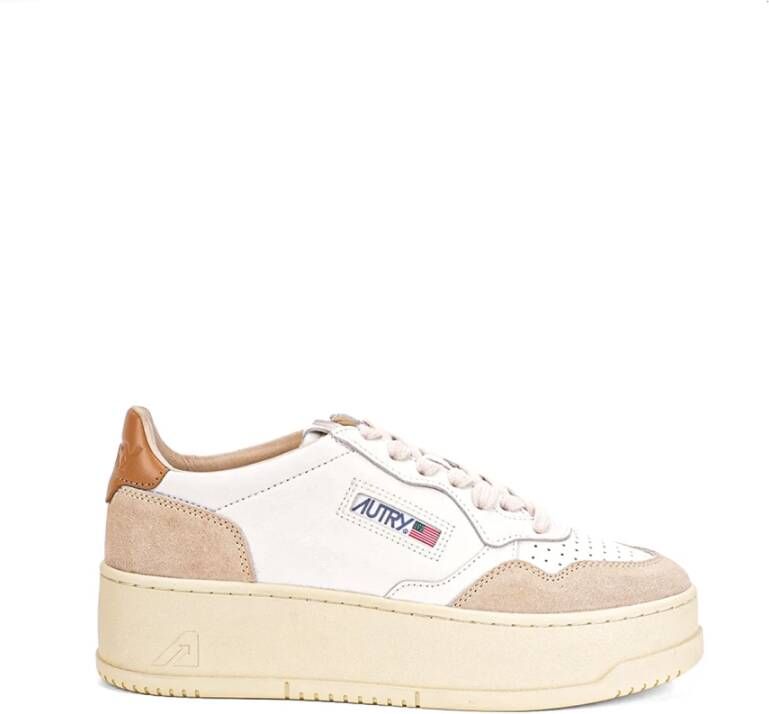 Autry Witte Platform Lage Damesschoenen