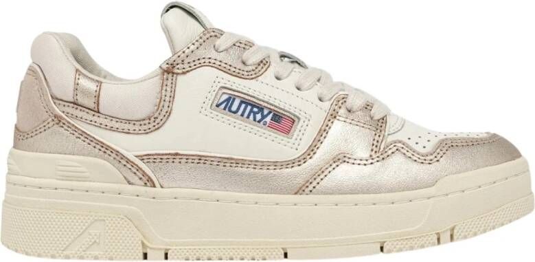 Autry Witte platina sneakers vintage stijl