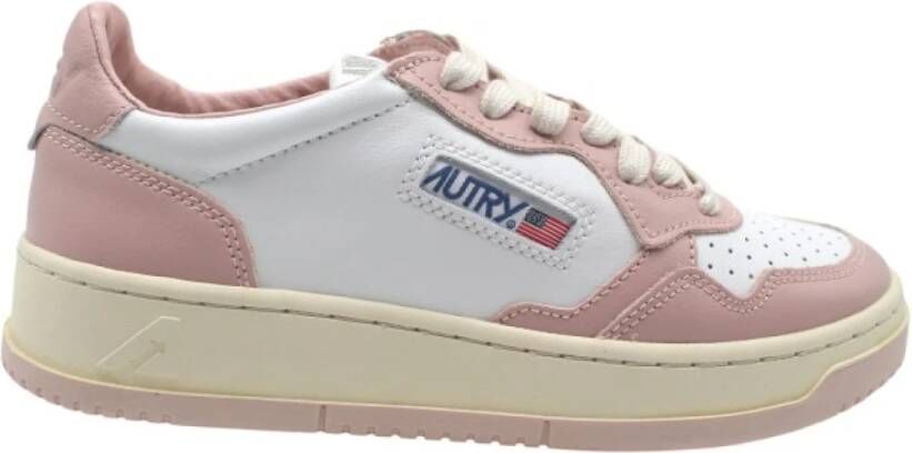 Autry Witte Roze Lage Sneakers Multicolor Heren