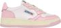 Autry Witte en Roze Lage Leren Sneakers Witte Roze Leren Sneakers voor Dames Multicolor White Dames - Thumbnail 5
