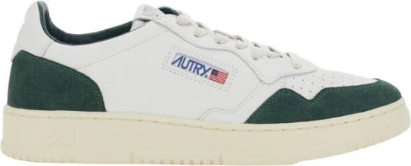 Autry Witte leren sneakers met groene accenten - Foto 3