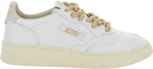 Autry Sneakers Medalist Low W White Gold Lurex