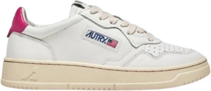 Autry Witte Sneakers met Fuchsia Hiel Meerkleurig Dames